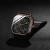 Wristwatches CAROTIF Skeleton Watch Men 2022 Sports Mechanical Watches Steel Luxury Square Mens Top Brand Montre Homme Clock Male