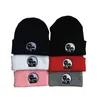 Анимированная вышитая вязаная шапка мужская и женская хип-хоп открытый теплый пуловер шляпы для осени зима