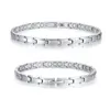 Lien, chaîne simple en acier inoxydable bijoux bracelets à la main dame collier magnétique bracelet ensemble