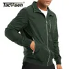 Tacvasen Lightweight Water Resistant Jacket Fall / Spring Mäns Taktiska Bomber Jackor Pilot Zipper Pocket Work Tunna Outwear X0621