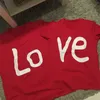 Tee Shirt Women Men T Cotton LO VE Red Basic High Quality T-shirts Female Casual Tops Short Sleeve O Neck Femme OMSJ 210720