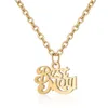 Meilleure maman pendentif collier en acier inoxydable or lettre creuse colliers pour femmes filles fête des mères cadeau bijoux de mode Will et Sandy