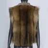 Gilet en fausse fourrure CXFS 2021 pour femme, veste d'hiver en laine de raton laveur naturelle, vêtements d'extérieur détachables, Streetwear, Locomotive