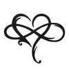 Infinity Heart Steel Wanddecoratie Gepersonaliseerde Metalen Wand Woonkamer Kunst Ornamenten Verjaardag Geschenken Mumr999 210615