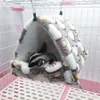 탈착식 작은 동물 애완 동물 교수형 케이지 햄스터 다람쥐 설탕 글라이더 면화 편안한 해먹 삼각형 둥지 애완 동물 용품