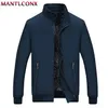 MantlConx Springカジュアルブランドメンズジャケットとコートスタンド襟ジッパー男性のアウターメンズジャケット黒人男性の服211217