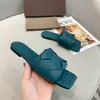 2021 Sexy Flat slides Lido Sandals Woven women slippers square mules shoes Ladies Wedding high heels shoes Dress Shoes top Quality with box