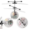 Led voando bola luminosa kid039s vôo eletrônico infravermelho indução aeronaves controle remoto luz mini helicóptero brinquedos wholes9552231