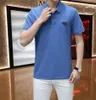 Projektant Polo Men Polos High Qualuty Summer Mens Tees Stylist Trójwymiarowy metalowy wzór koszule Włochy Ubranie krótkiego rękawu moda biznesowa