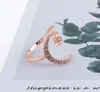 Mode Maan en Star Finger Rings Creatieve Opening Ring God Zilver voor engagement Gift