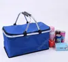 Portable Picnic Lunch Bag Ice Cooler Box Storage Travel Basket Cooler Cool Hamper Shopping Basket Bag Box SEA Ship DAW265