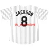 Custom Sewing Bo Jackson Chicago Home White Jersey Mężczyźni Kobiety Młodzież Koszulki Baseball XS-6XL