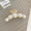 Elegante Pérola Grampos de Cabelo Garras Mulher Grampos de Cabelo Acessórios Meninas Caranguejo Acessórios de Cabeça Presilhas de Cabelo Moda