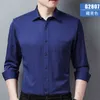 Różowe koszule Mężczyźni Casual Z Długim Rękawem Satin Mężczyzna Koszula Slim Business Work Camisas Non Iron Solid Chemise Homme 26 + Kolory 210524