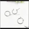 50Pcslot Whole Jewelry Stainless Steel Findings Silver Color Earrings For Ear Diy Drop Earring Settings 9Ga7R Clasps Hooks Igd9360185