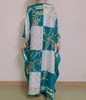 Этнические Одежда Модный Кувейт Стиль Silk Kaftan Платье Boho Красочный Узор Дашики Африканский Женский