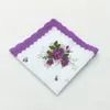 손수건 색깔 초승달 인쇄 면화 꽃 hankie 꽃 수 놓은 손수건 다채로운 포켓 타월 t2i51788