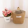 Sacs de rangement coton et lin tissu art fleur pot petit sac Jute panier suspendu bureau collectionnement