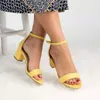 Classic retro design high heel sandals flower flat pump women's large size shoes 35-43