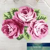 Carpets S High Quality 3 Slitless Rose Art Rug Bedroom/bedside Mat Red Flower Carpet Bedside Parlor Livingroom Bath Mats1 Factory price expert design Quality Latest