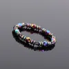 Magnetique Ab couleur hematite pierres precieuses hommes bracelet main bracelet perle personnalise bracelet