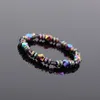 Magnetique Ab couleur hematite pierres precieuses hommes pulseira pulseira principal perle pulseira personalizada