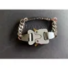 Alyx Buckle Bracelet Men Women 1017 Alyx 9sm Charm Bracelets Hollow Openwork Letters Stainless Steel Chain Austria Q0809