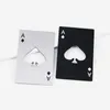 Ouvre-bouteille en acier inoxydable, Bar Cuisson Poker Carte de jeu d'outils de Spades, Mini portefeuille de carte de crédit DAS17