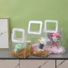 DIY Rensa transparent handväska sommar pvc tote för kvinnor Enkel bärbar strandväska Kvinnlig mode Vattentät Makeup Väskor LX4574