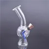 Detachable Glass oil wax Bong mini portable Removable recycler dab rig for smoke with oil burner pipe and metal smoking bowl Easy clean