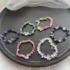 Perlen, Stränge Böhmen buntes transparentes natürliches Kristallharz Schmetterling handgefertigtes Perlenarmband für Frauen Mädchen Strandpartyzubehör