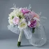 الزفاف رومانسي العروس الزفاف وصيفة الشرف باقة زهور اصطناعية عيد الحب الكنيسة حزب