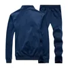 Män Sportkläder Set Märke Mens Tracksuit Sporting Fitness Kläder Två Pieces Långärmad Jacka + Byxor Casual Men's Track Suit 210714