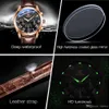 OLEVS Top Brand Mens Quartz Watch Noctilucent Business Wodoodporne luksusowe zegarki skórzany pasek Relogio Masculino Multifunkcja Six5223425