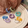 Email Legierung Link Kette Ring Hohl Malerei Süßigkeiten Farben Offene Design Ringe für Frauen Geometrische Schmuck Geschenke