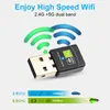 Controlador gratuito Adaptador Wifi USB de doble banda 600Mbps 5ghz Antena Ethernet PC Lan AC Wi-Fi Dongle Receptor