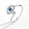 TONGZHE Lucky Evil Eye s For Women Girls 925 Sterling Silver Zircon Adjustable Female Open Ring Wedding Bands Jewelry8288477