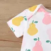 3 Pieces Baby Girls Clothes Sets Summer Cotton Bodysuit+Tops+Shorts Super Cute Soft Bebies Kids Clothing Outfits M151BB