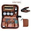 Borsa per ausili per l'allenamento del golf Borsa per attrezzi multifunzionali Kit per il trasporto Confezione per il trasporto Telemetro Coltello Pennello Clip per pallina Area di partenza