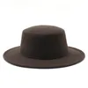 Panama Jazz Formele Hoed Dame Vilt Fedora Hoeden Mode Patchwork Wide Brim Caps Unisex Trilby Hodeau Voor Mannen Vrouwen Rood Zwart 2021