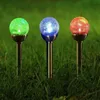 2021 Ny 1/2/3 / 5PCS Solar Powered Crackle Glass Ball LED Light Lampa för Garden Yard Path Ni-MH Batteri 1374 T2