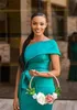 Hunter Sereia Dama de honra Vestidos Africano Casamentos Ocidental Elegante Um ombro Long Plus Tamanho Caminhos de Honra Vestidos formais