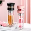 Double Glass Water Bottle With Filter Bottles Leakproof Dual-use 280ml 350ml My For Office Home Car