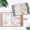 Agenda Diary Personal Organizer PU Leather Cover Loose-leaf Notebook Replaceable Paper Traveler Notepad Stationery Supplies 210611