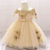 Robes de fille Born Baby Girl Party Robe pour 1er anniversaire Tutu Robe de baptême Robe Infantil Vêtements 1556 B3