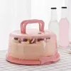 Garrafas de armazenamento frascos caixa de bolo portátil redondo aniversário casamento cozinha recipiente de cozimento titular cupcake sobremesa frutas transportadora302m