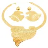 Collier de boucles d'oreilles Yulaili Style Brésilitien Ensemble de bijoux gold et nigériane Bride Brides Dmides Wedding Wests Whole9050706