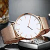 Wristwatches 2022 Platform Men's Simple Large Dial Mesh Belt Watch Accurate Time Waterproof Splash Suitable For Casual Occasions F712