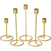 Ljushållare 1pc European Gold Stick Holder Metal Enkel Golden Wedding Decoration Bar Party Home