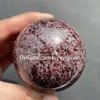 Naturlig ädelsten och kristaller sfärdekor wicca levererar helande stenar granat rock polerad boll skulptur figur för fengshui spådom heminredning